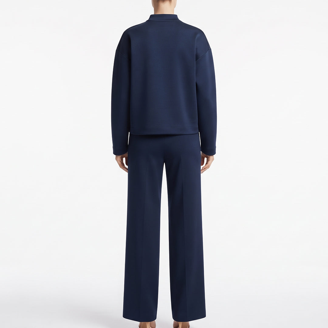 LADIES ALORA NAVY TOP