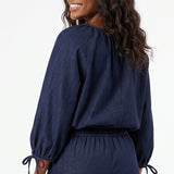LADIES ALORA INDIGO TOP