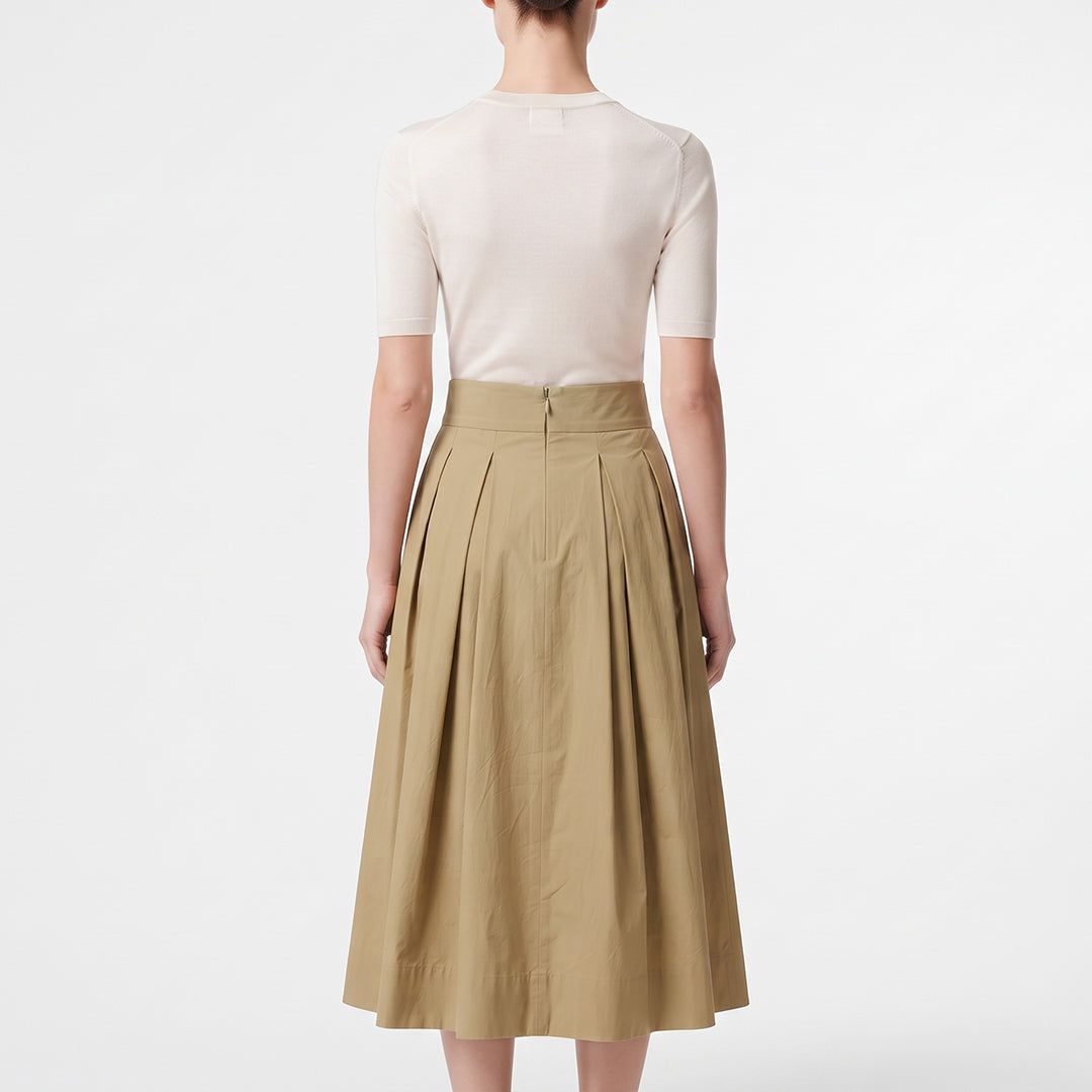 PLEATED LONG SKIRT