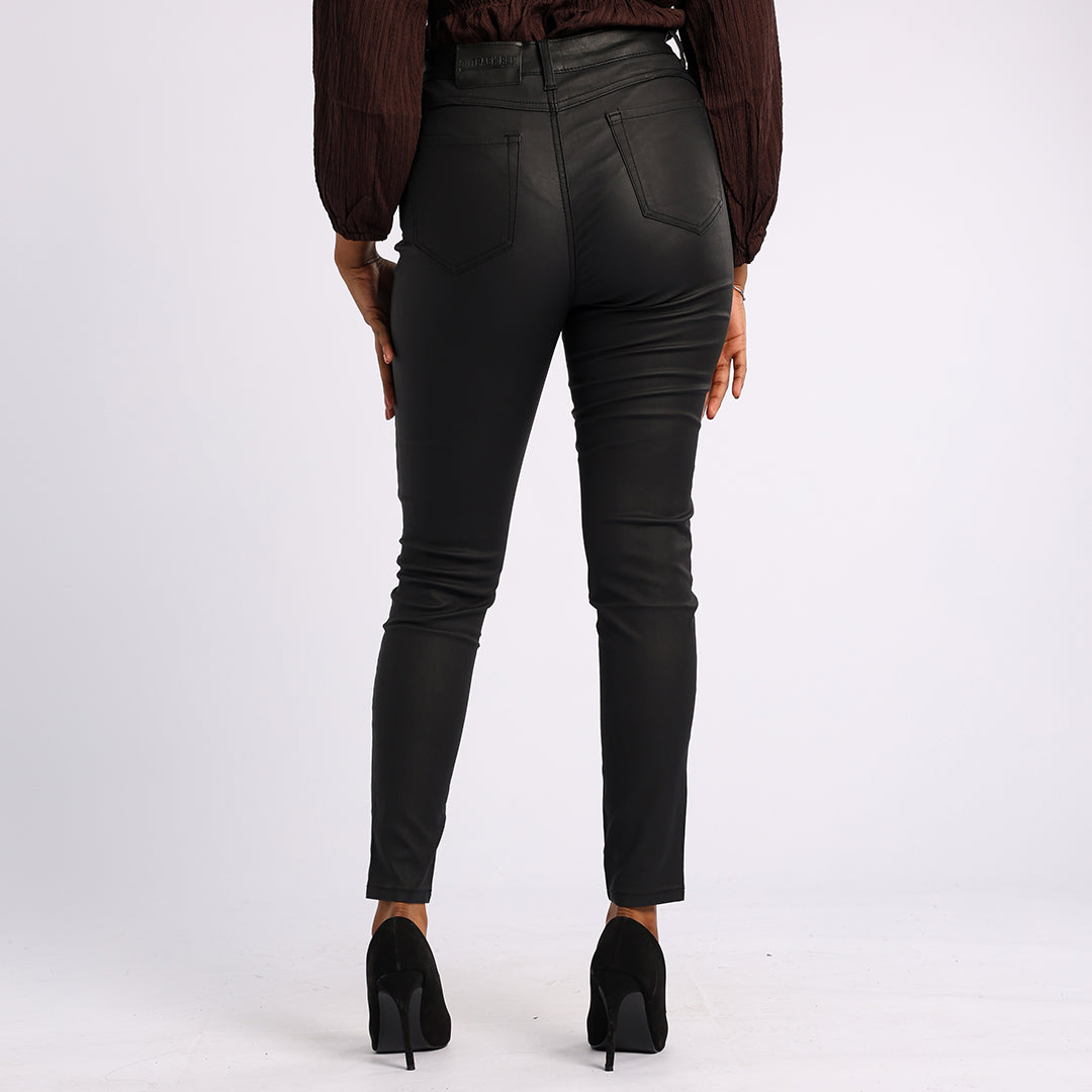 BLACK COATED SKINNY JEAN