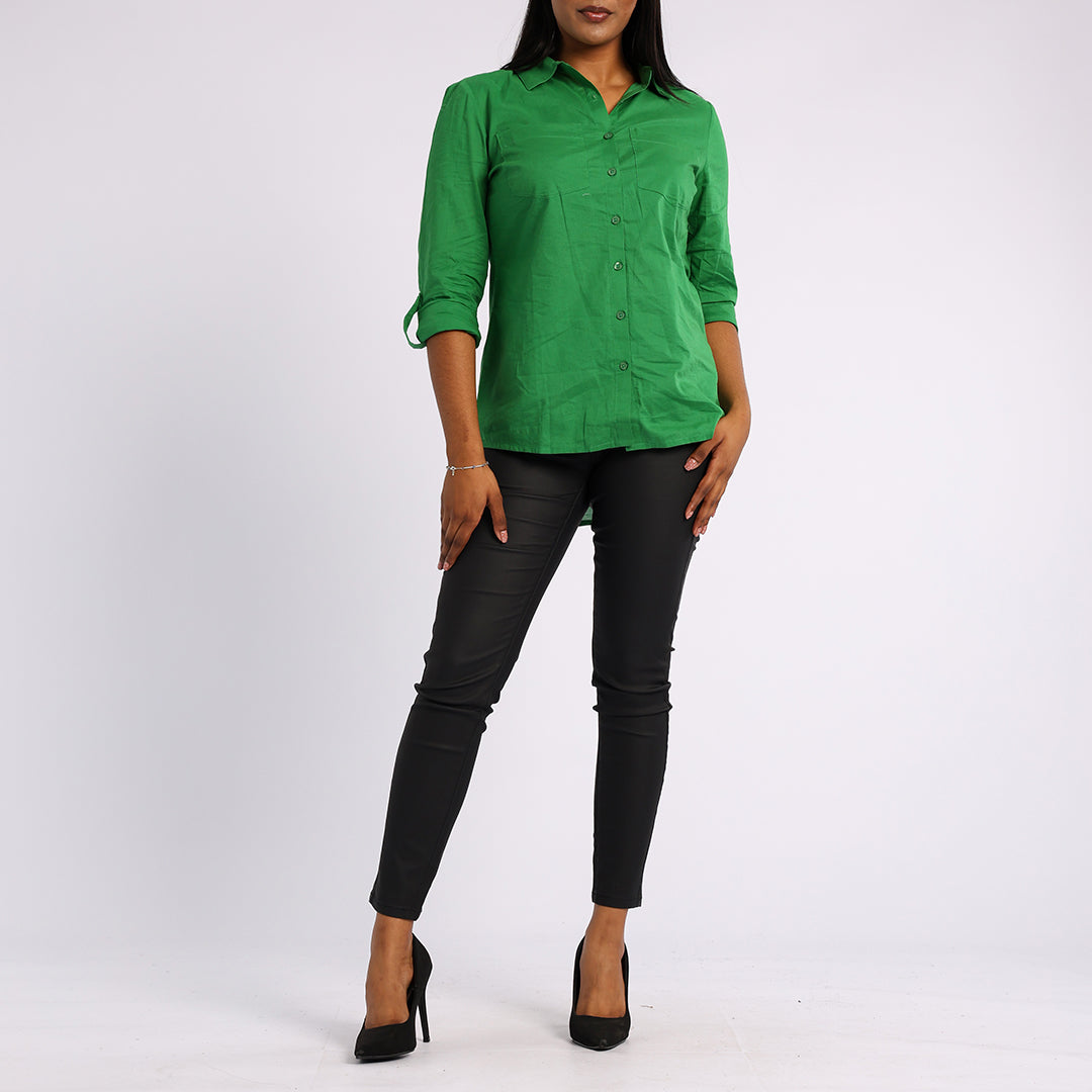 GREEN LONG SLEEVE SHIRT