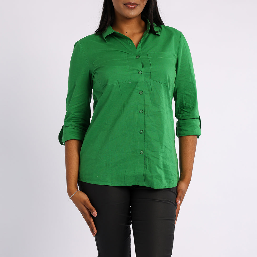 GREEN LONG SLEEVE SHIRT