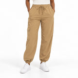 Ladies Tan Cuffed Jogger