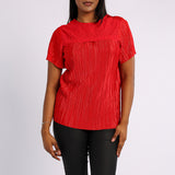 RED SHORT SLEEVE TOP