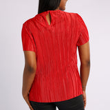RED SHORT SLEEVE TOP
