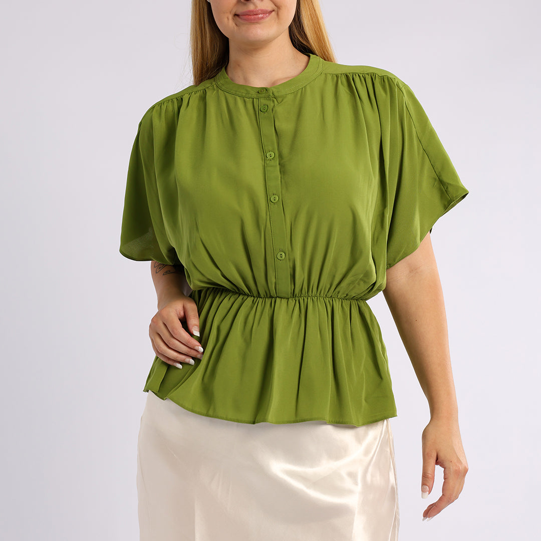GREEN SHORT SLEEVE TOP