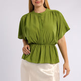 GREEN SHORT SLEEVE TOP