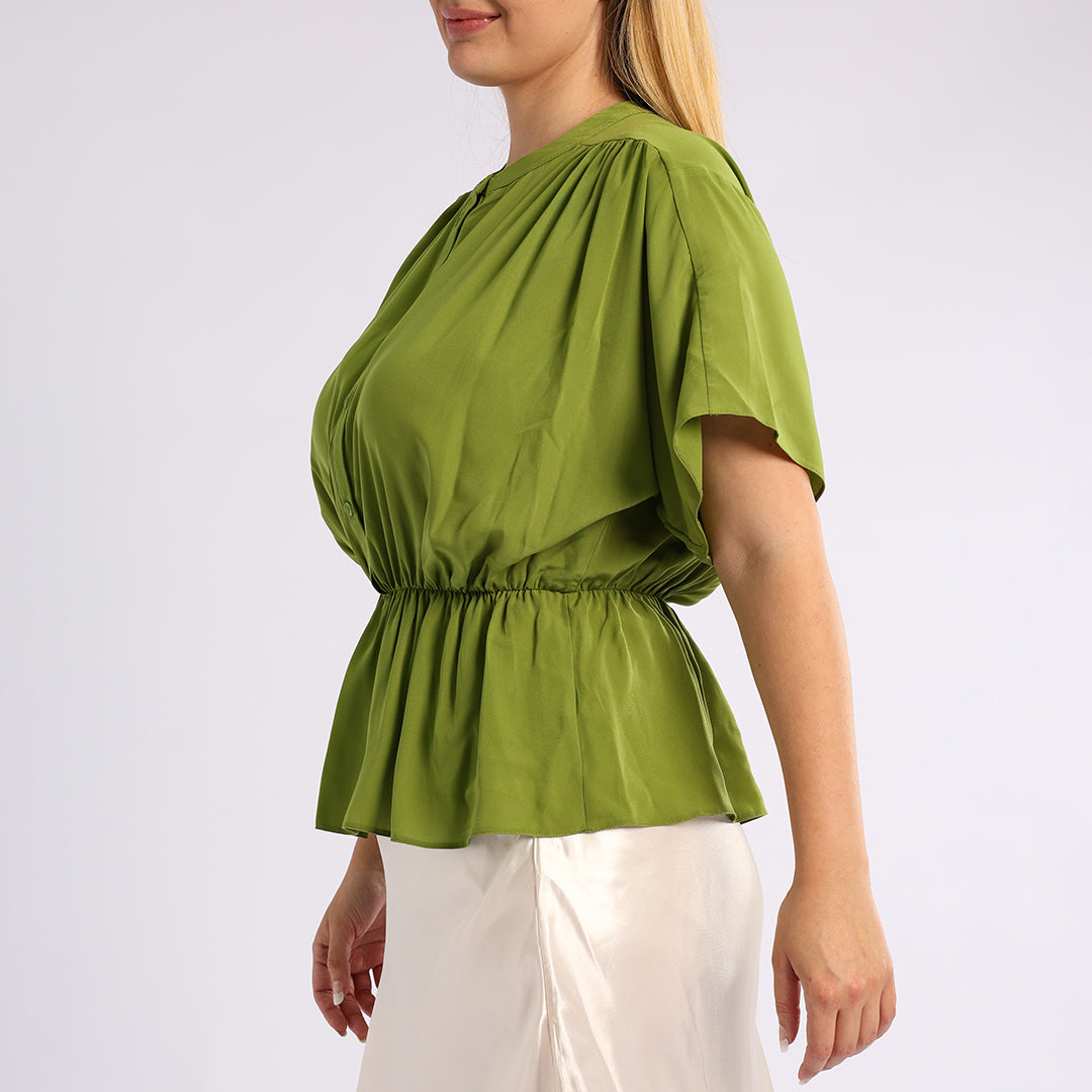 GREEN SHORT SLEEVE TOP