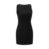 BLACK SHORT SLEEVE DRESS