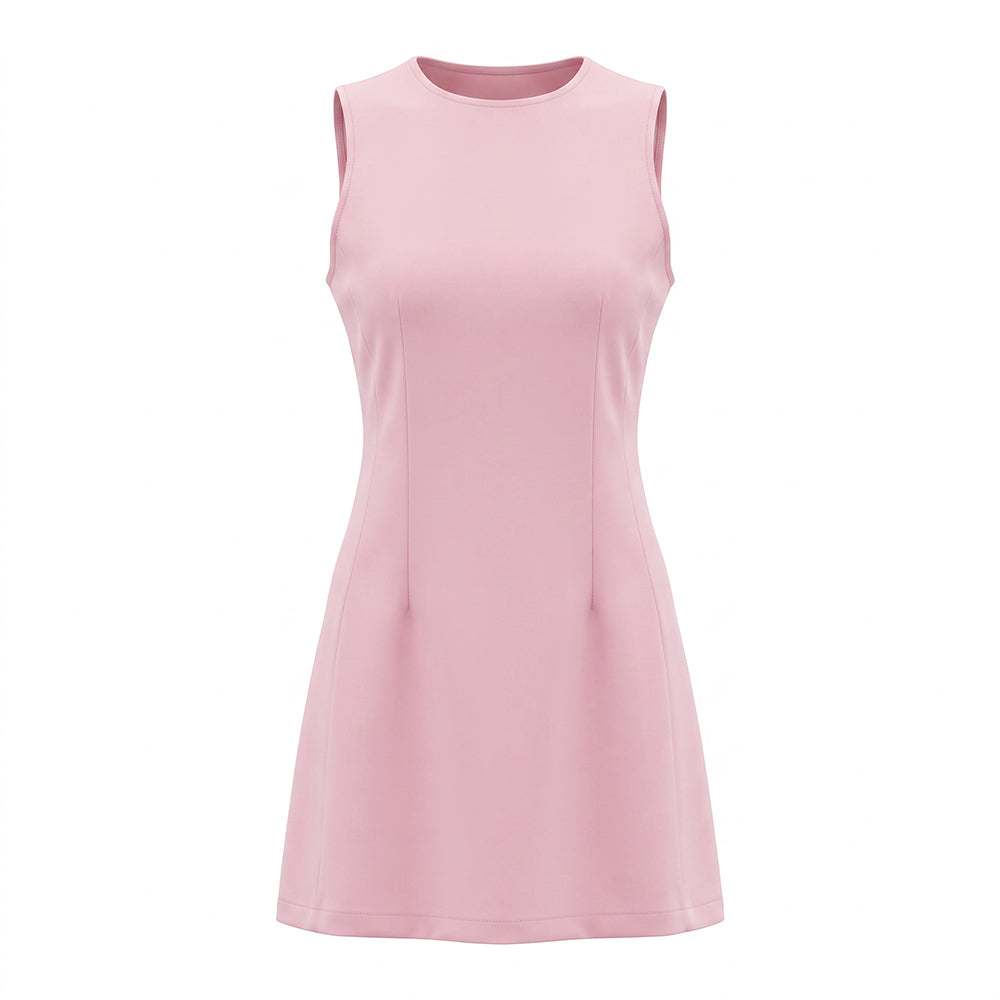 PINK SHORT SLEEVE DRESS