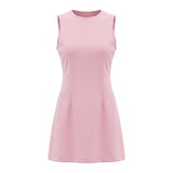 PINK SHORT SLEEVE DRESS