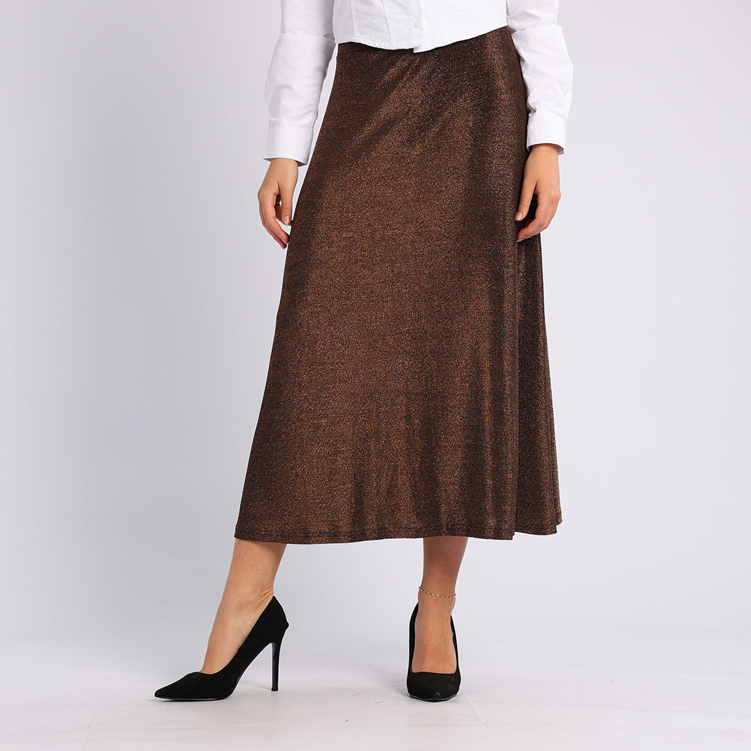 BROWN SHIMMER SKIRT