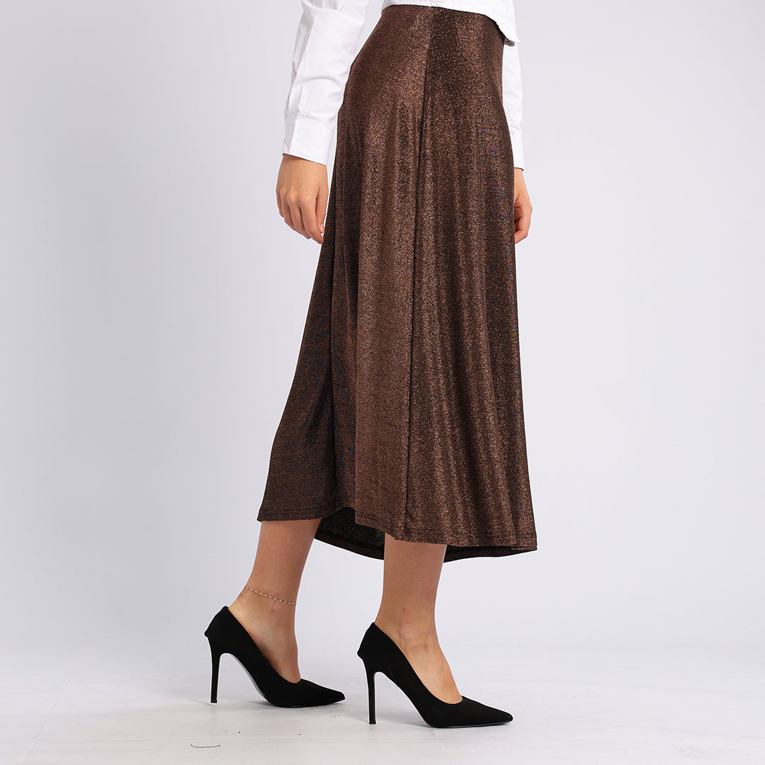 BROWN SHIMMER SKIRT