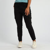 BLACK STRECH CARGO PANT