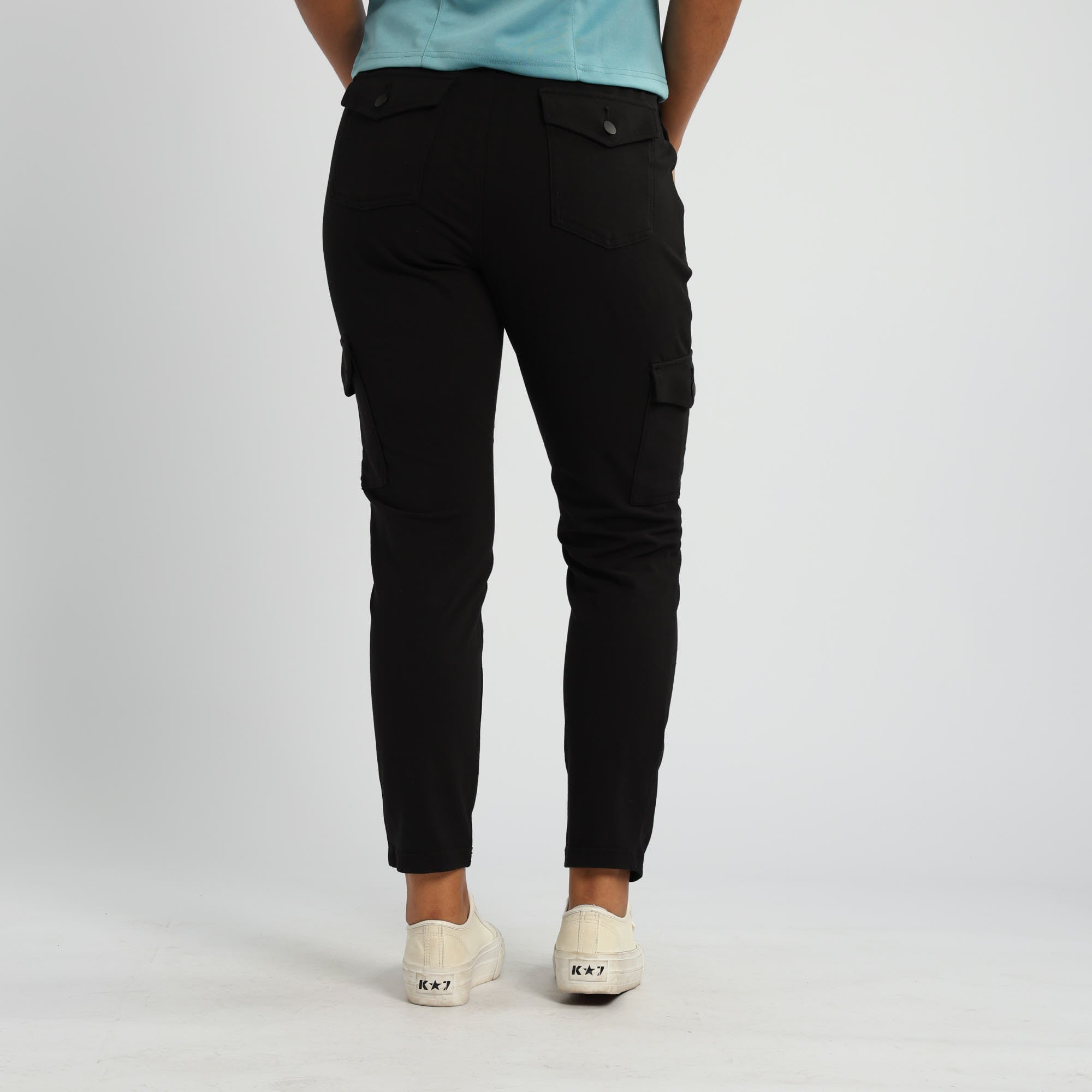 BLACK STRECH CARGO PANT
