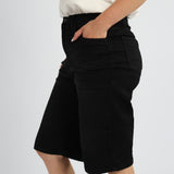 Black Denim Jort