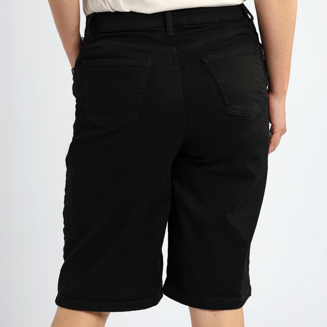 Black Denim Jort
