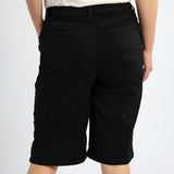 Black Denim Jort