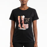 Alora Ladies Black Tee