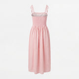 Ladies Alora Pink Smocked Dress