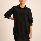 Ladies Black Long Sleeve Shirt