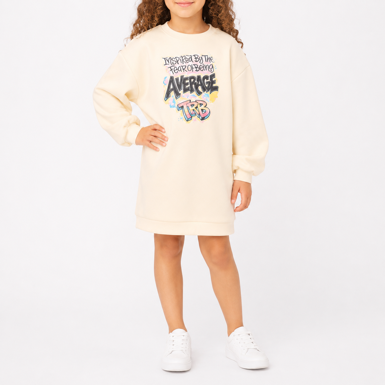 TRB GIRLS CREAM DRESS