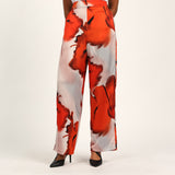 LADIES CIARRA WHITE/RED PANT