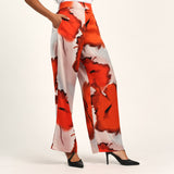LADIES CIARRA WHITE/RED PANT