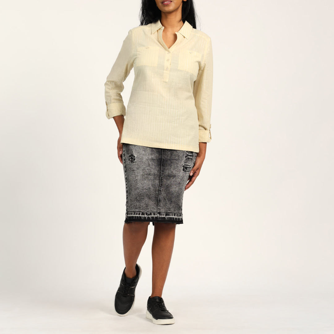 LADIES CIARRA LUREX SHIRT