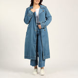 LADIES DENIM TRENCH  JACKET