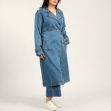LADIES DENIM TRENCH  JACKET