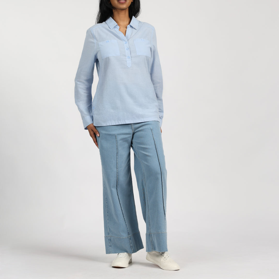 LADIES CIARRA BLUE SHIRT
