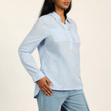 LADIES CIARRA BLUE SHIRT