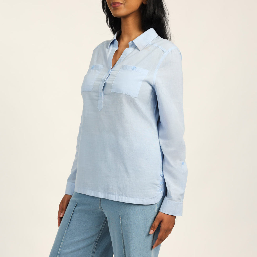 LADIES CIARRA BLUE SHIRT
