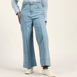 LADIES DENIM WIDE LEG JEAN