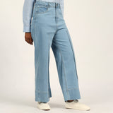 LADIES DENIM WIDE LEG JEAN