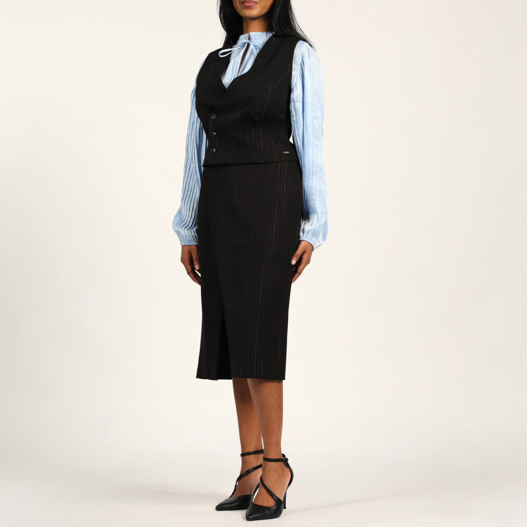 Black Lurex Waistcoat