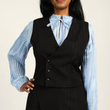 Black Lurex Waistcoat