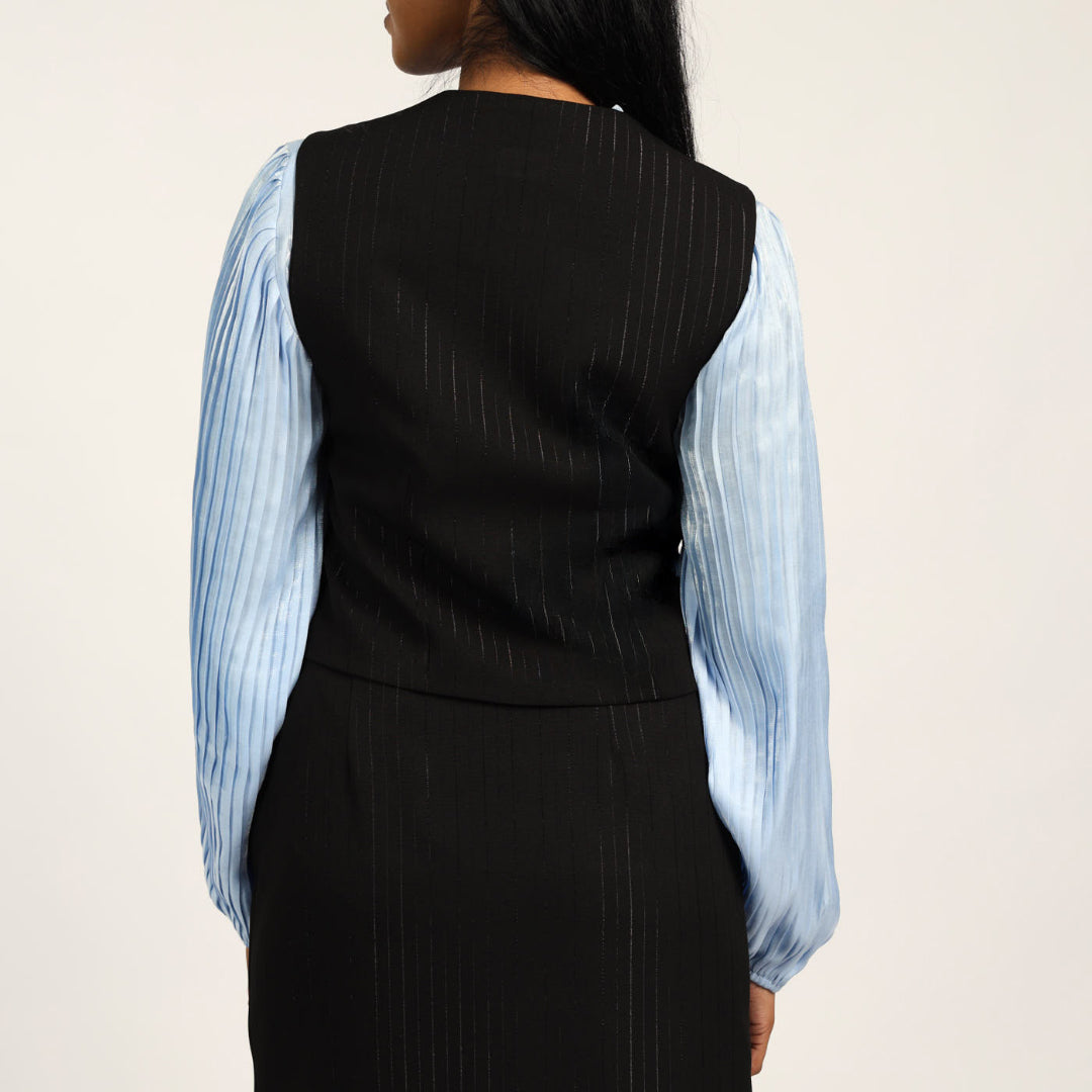 Black Lurex Waistcoat