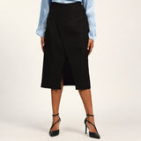 Black Wrap Skirt