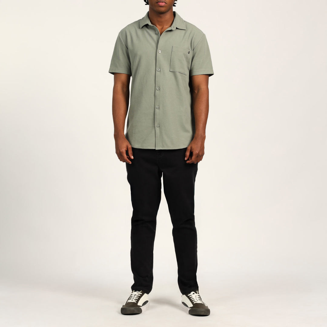 MENS ZAFF DENIM BLACK CARGO JOGGER
