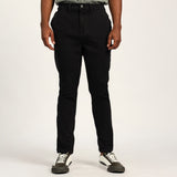MENS ZAFF DENIM BLACK CARGO JOGGER