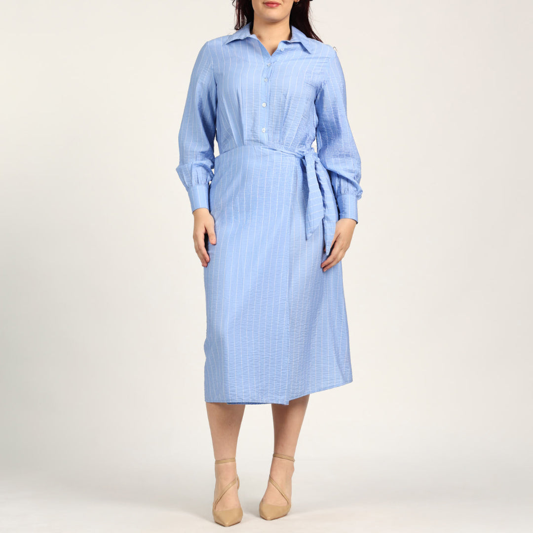 Striped Wrap Dress