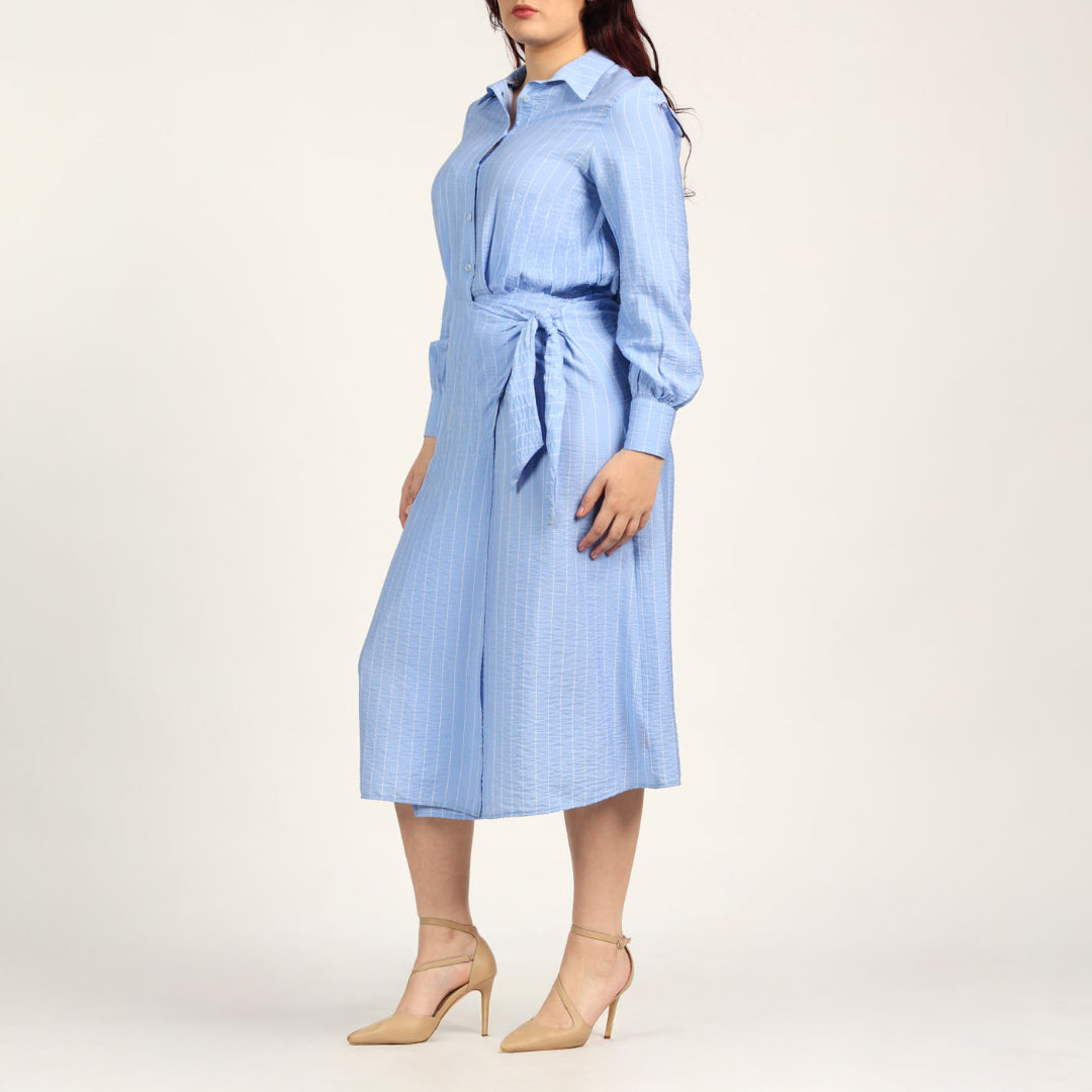 Striped Wrap Dress
