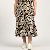 LADIES CIARRA BLACK/STONE SKIRT