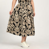 LADIES CIARRA BLACK/STONE SKIRT