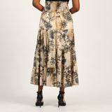LADIES CIARRA BLACK/WHITE TIERED SKIRT