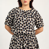 LADIES CIARRA NAVY/WHITE BLOUSE