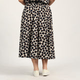 LADIES CIARRA NAVY/WHITE FLARE SKIRT