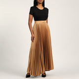 Gold Pleated Skirt